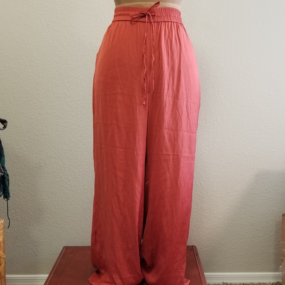 LOFT REDISH/ORANGE flowy Pants